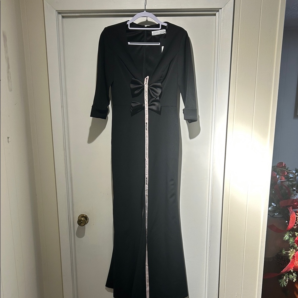 Elegant Black Jumpsuit with Bow Detail